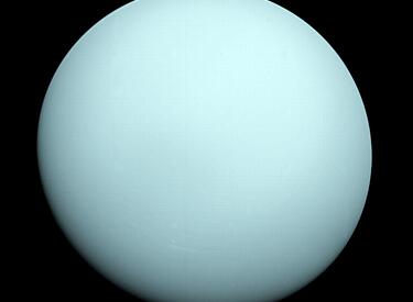 Aufnahme des Planeten Uranus von der Sonde Voyager 2