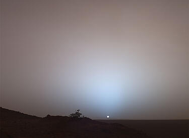 Sonnenuntergang auf Mars