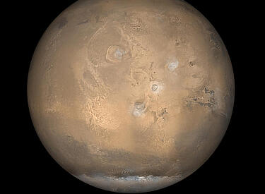 Die Tharsis-Region auf dem Planeten Mars